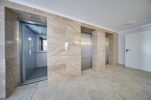 The hotel lifts